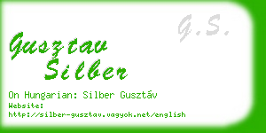 gusztav silber business card